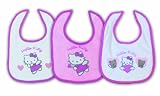 Hello Kitty - 38923 - Louise - Lot de 3 Bavoirs - 28x20