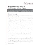 McDonalds Global Policy on Antibiotic Use in Meat Supply