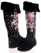 Ed Hardy Snowblazer Suede Boots Swarovski