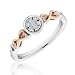REEDS Exclusive Two-Tone Diamond Heart Ring 1/10ctw - Size 7