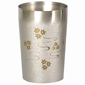 【クリックで詳細表示】チタン二重タンブラー 結晶華蝕 紅葉 270ml T09-K07NC： ホーム＆キッチン