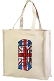Best of British, Phone Box Union Jack Cotton shopping bag cream