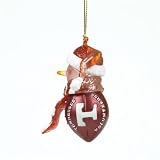 Tennessee Volunteers NCAA Striped Acrylic Football Snowman Ornament (2.75)