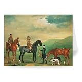 The 4th Lord Craven coursing at Ashdown Park.. - Greeting Card (Pack of 2) - 7x5 inch - Art247 - Standard Size - Pack Of 2