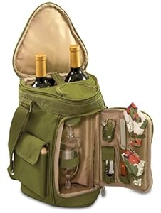 Meritage Deluxe Insulated Tote Featuring Wine And Cheese Service For Two