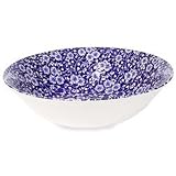 Queen's China Blue Calico Cereal Bowl, 5 3 4 Inch by 