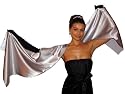 Stola, Schal für Abendkleid, Farbe silber, Satin, ca. 45 x 180 cm von Astrapahl