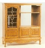 Light Oak Entertainment Center With Ball Claw Legs