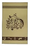 Faribault Mills Bucking Bronco 100% Virgin Wool Jacquard Throw