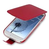 SAMSUNG i9300 GALAXY S3 HANDY LEDER TASCHE CASE H�LLE IN ROT, QUBITS RETAIL VERPACKUNGvon "QUBITS"