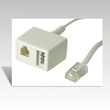 Telefon Adapter RJ45 Stecker - TAE N + RJ11 weiß