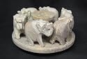 Incense burner, Handcarved sandstone elephants (H197)