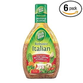 Wish Bone Salad Dressing, Robusto Italian, 16-Ounce Bottles (Pack of 6)