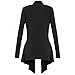 DRSKIN Women's Open - Front Long Sleeve Knit Cardigan (Cardigan Black, 3XL)