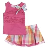 Young Hearts Toddler Girls Ruffle And Plaid Scooter Set