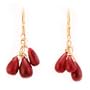 14K Gold Ruby Briolette Earrings, MADE IN AMERICA