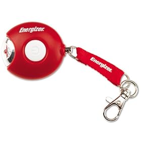Energizer® Handsfree Panic Alarm LED Flashlight, One A23 Alkaline Battery, Red