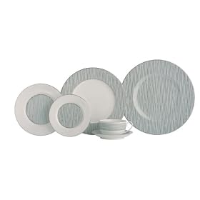 Thomas O'Brien Tilden Lace Dove 5 Piece Fine Bone China Dinnerware Set