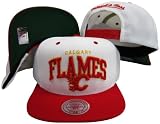 Calgary Flames White/ Red Two Tone Plastic Snapback Adjustable Snap Back Hat / Cap