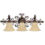Capital Lighting 1443GB-268 Verona 3-Light Vanity Fixture, Gilded Bronze with Sienna Scavo Glass