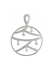 14K White Gold Diamond Dashing Diamonds Pendant (chain NOT included)
