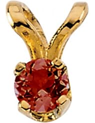 Superb ChildS Ruby Cz Pendant in 14k Yellow Gold New