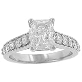 10 Stone Round Bead Set Diamond Engagment Ring.60ct (cz ctr)