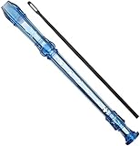 Lauren LRECBL 3-Piece Soprano Recorder, Blue