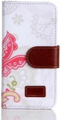 DE Apple iphone 5S Case New Fashion Flower Grain Pattern Book Style Flip Wallet PU Leather Stand Case With Card Slots Cover Skin for Apple iphone 5S