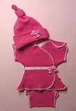 Dark Pink Gingham Preemie and Newborn Sassy Dress Set (Four Sizes!)