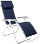 Lafuma RSX La Napoule Padded Recliner Lounge Chair, Marine Blue