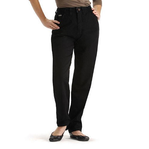 Lee Women's Petite Side Elastic Stretch Jean - Black - 350-6101a product image