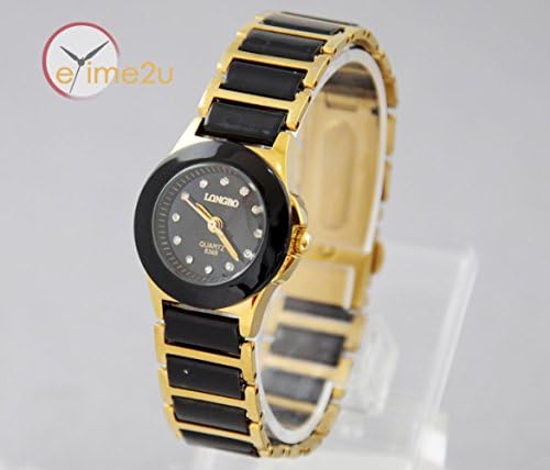 SunShine Day Brandnew Lady Womens Diamonds Time Markers Steel &amp;Amp; Ceramic Wrist Watch Quartz