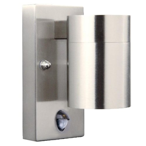 Edelstahl – Aussenwandleuchte TIN DOWN mit Bewegungsmelder