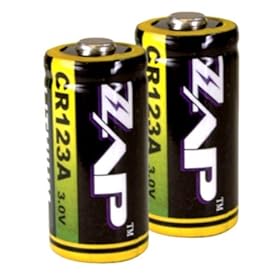 Premium 3.0v Litium CR123A Stun Gun Replacement Batteries (2 pack) by ZAP