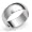 14k White Gold 8mm Plain Half Round Band, Size 4