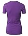 MBJ WT3 Womens Basic Fitted Soft Short Sleeve Deep V Neck T Shirt XL PURPLE