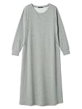 Angeliebe エンジェリーベ 授乳 口 付 ボンバー ヒート マキシ ワンピース S ～ M 杢 グレー