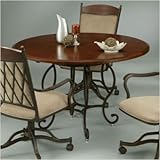 Atrium II Dining Table Base Finish: Autumn Rust, Table Style: 48" Round Woo ....