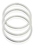 GUESS Curved Silver Bangles