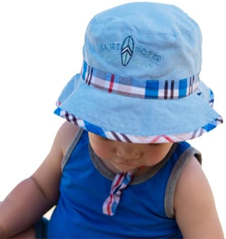 Dozer Reversible Cotton Sun Hat Check Bucket,UPF50+