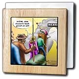 St. Fish At Doors Of Heaven - 6 Inch Tile Napkin Holder