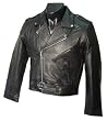 Black Leather Men's Biker Jacket