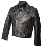 Black Leather Men's Biker Jacket