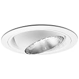 Cooper Lighting 420W 6-Inch Trim Regressed Eyeball with Baffle Trim White Trim with White Eyeball and White Baffle