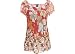 Petite Bay Studio Career Orange Multi Crinkle Duet Top