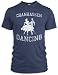 Vintage Distressed Chanhassen Dancing Tri-Blend T-Shirt, Indigo, L