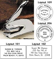 COS17046021 - Cosco Personalized embosser nickel-plated with insert
