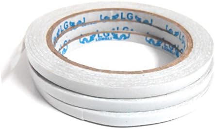 Double-Sided Adhesive Sticker Tape, LongLi Premiun Permanent Double-Sided Adhesive Sticker Tape For Photos/ Documents/ Wallpaper And Many Other Craft Projects (1/4" x 20 yards (3 counts))