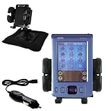 Gomadic for the PalmOne palm Zire 31 - PalmOne Zire 31 Auto Bean Bag Dash Holder with Car Charger - Uses Gomadic TipExchange